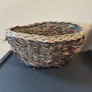 Rustic Woven Basket with Natural Tones